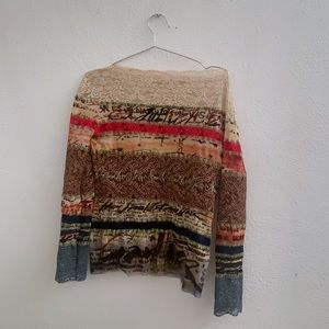 Jean Paul Gaultier lace and mesh top